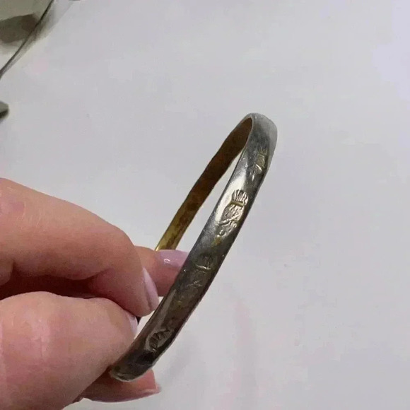 Sterling Silver Mexican  Taxco Bracelet Bangle - Picture 3 of 6